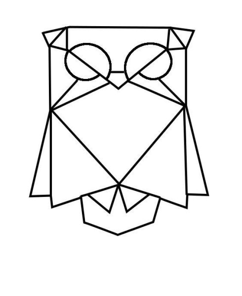 Сова геометрическими фигурами