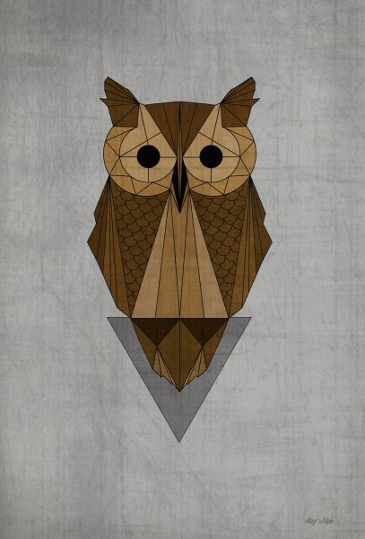 Сова геометрическими фигурами