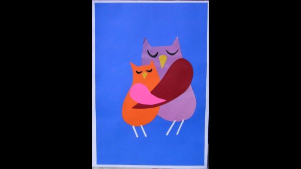 Открытка Совы на день матери