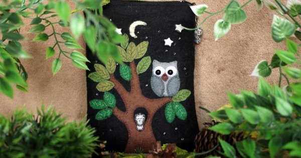 Панно Сова из фетра