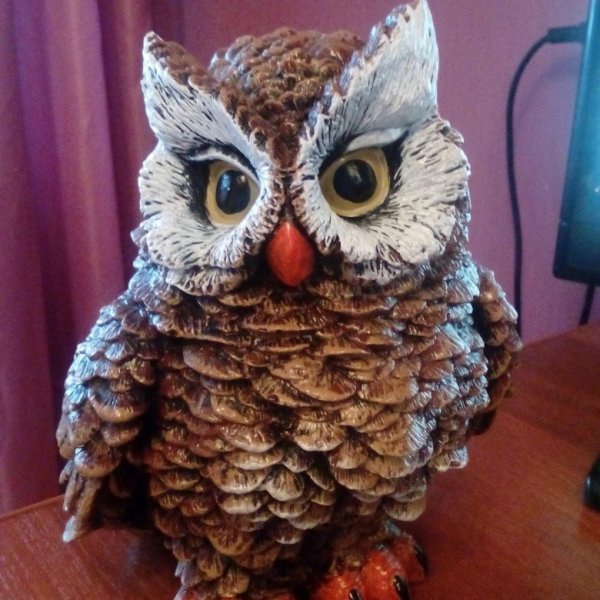 Сова из природного материала