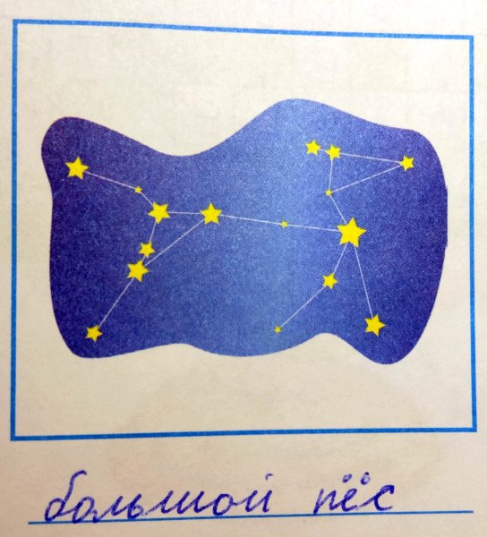 Модель созвездия большой пес