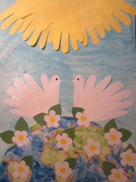 Аппликация на тему доброта