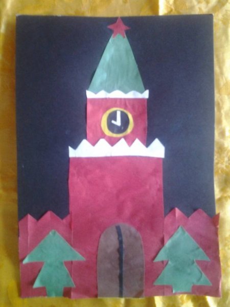 Лепка Спасская башня Кремля старшая группа