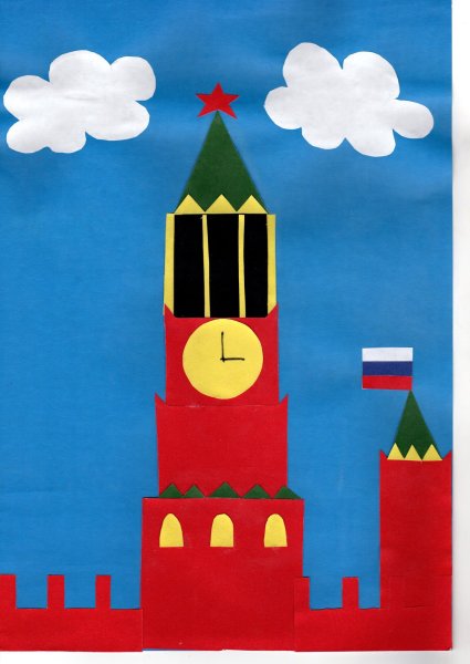 Аппликация Кремль старшая группа