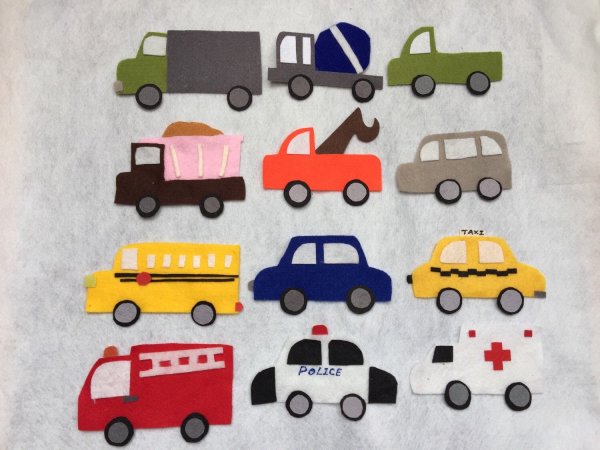 Аппликации для детей машинки
