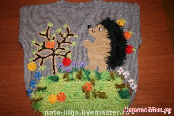 Аппликации на вязаных детских вещах