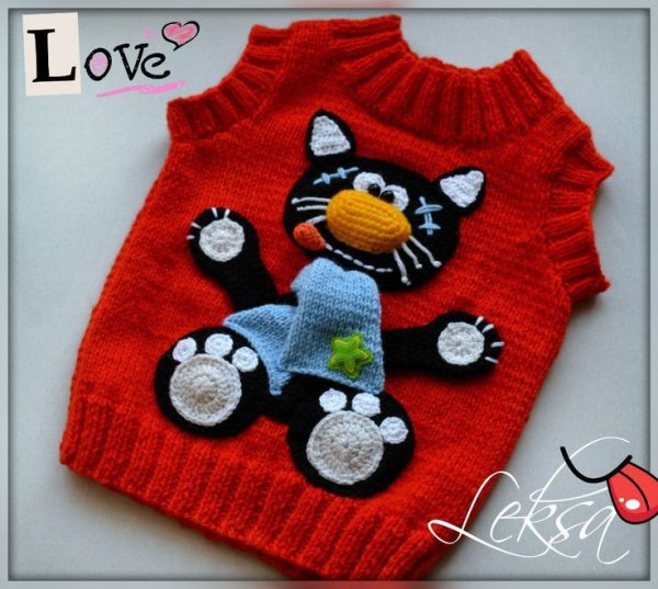 Аппликация на вязаных вещах