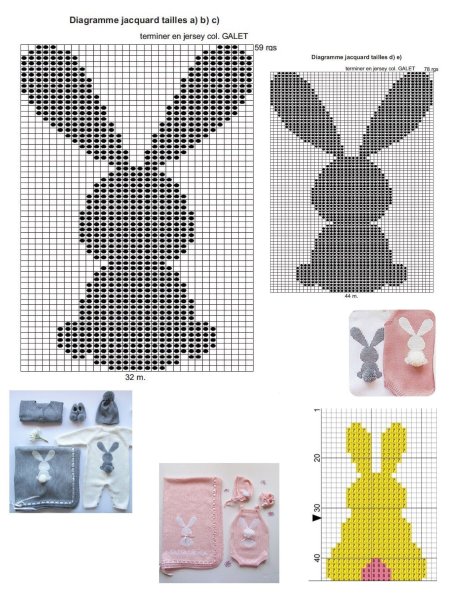 Схемы вывязанных рисунков для детей