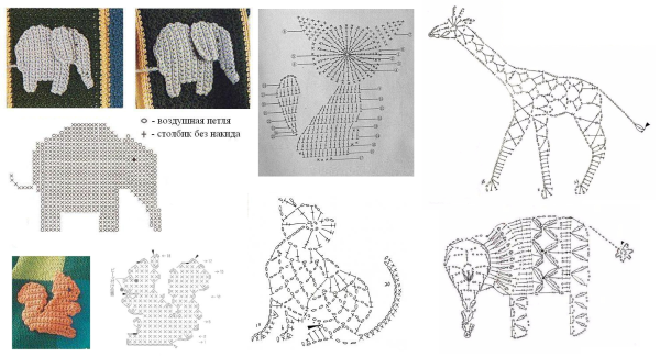Вязание крючком аппликации