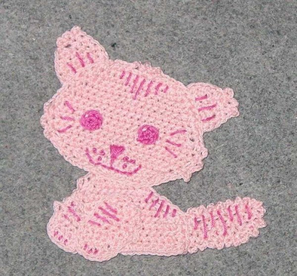 Вязаные аппликации для детских вещей