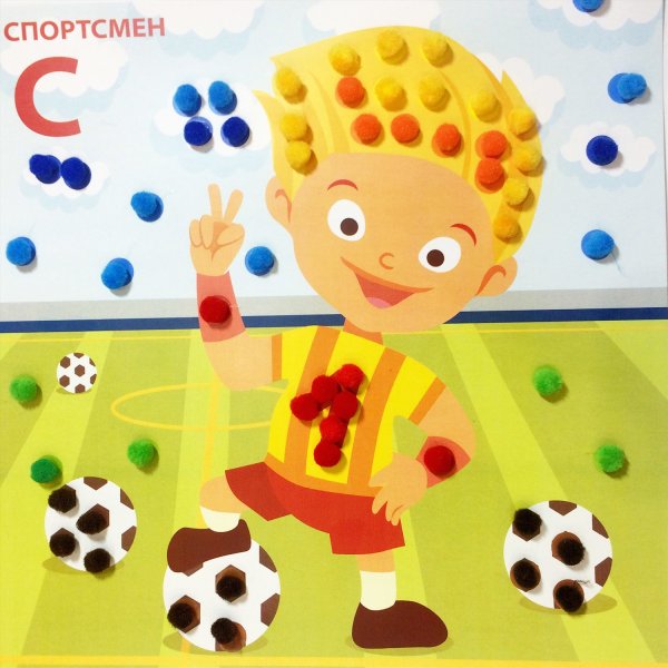 Аппликация спортсмен