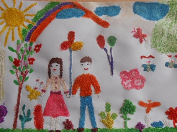 Аппликация на тему моя семья