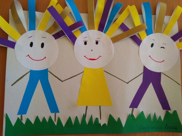 Аппликация на тему моя семья