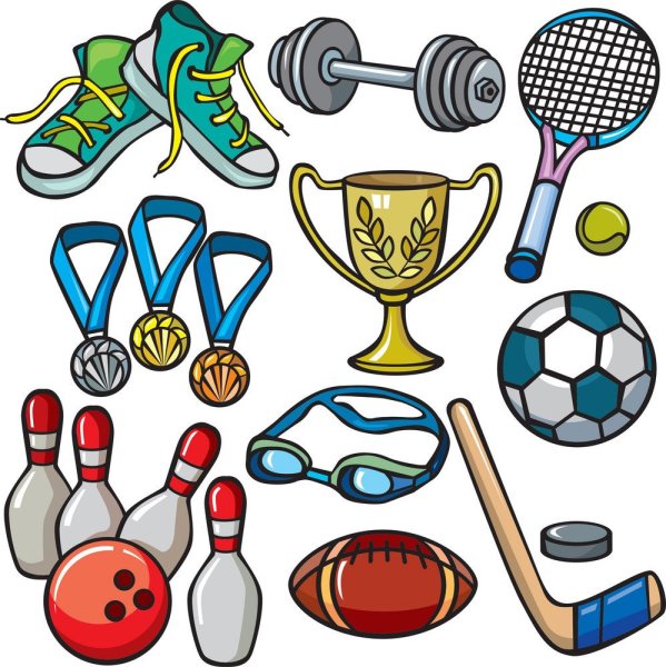 Рисование спортивные атрибуты