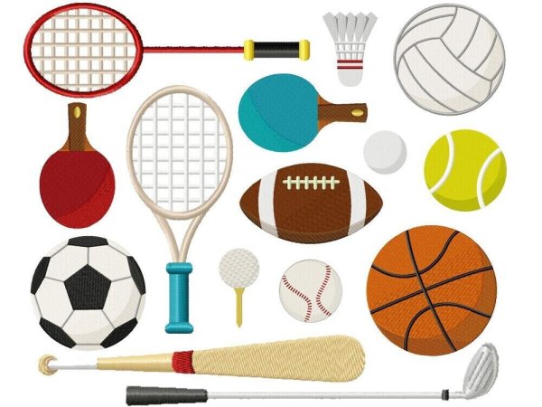 Спортивный инвентарь рисунки