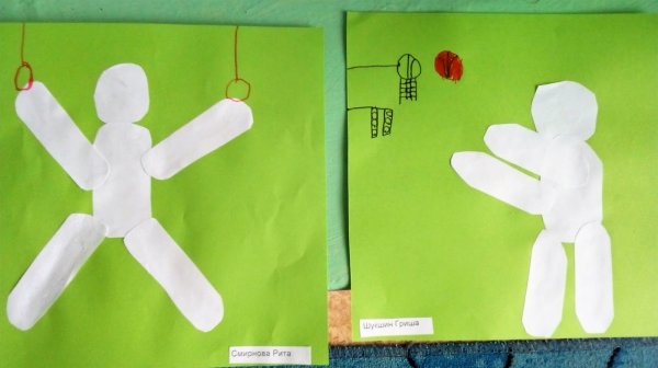 Аппликация на тему спорт