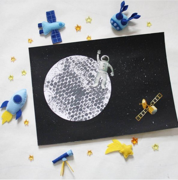 Поделка космос Луна