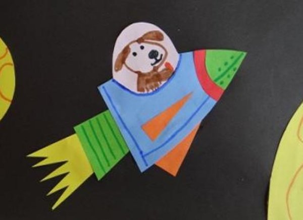 Аппликации на день космонавтики для детей