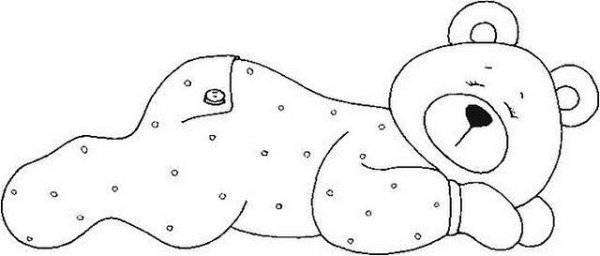 Спящий медведь раскраска