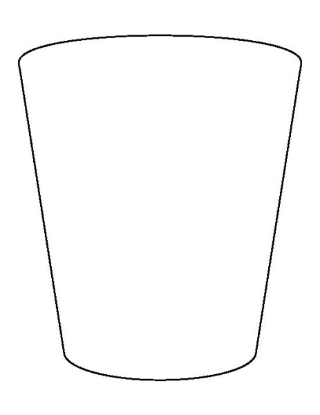 Трафарет горшочка для цветов