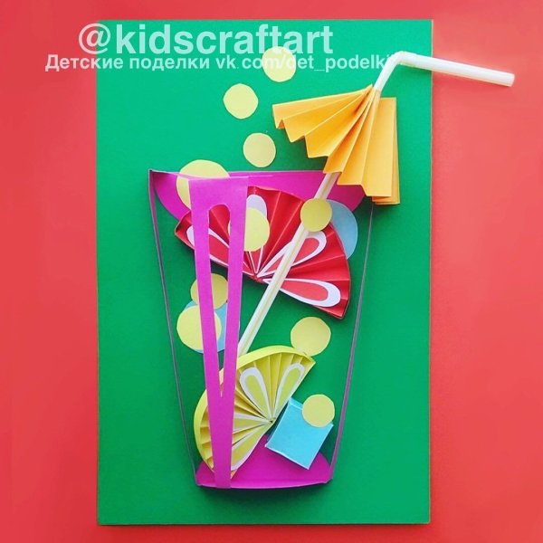 Объемная аппликация стакан