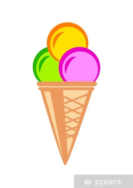 Рожок мороженого трафарет