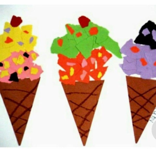 Аппликация на тему еда