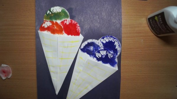 Поделка мороженое из бумаги