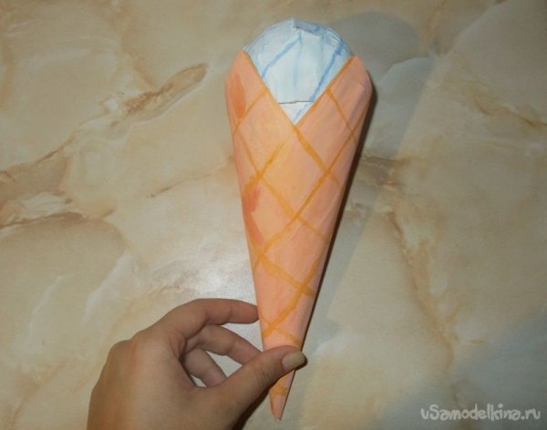 Мороженое рожок поделка