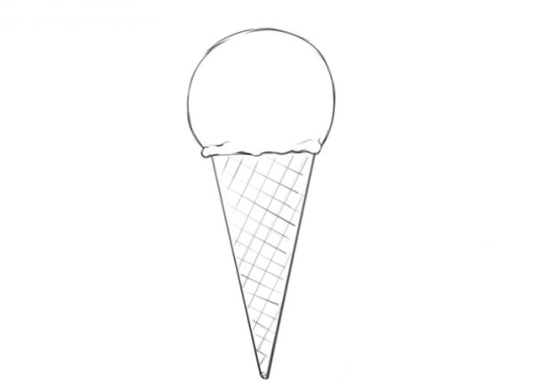 Рожок мороженого раскраска