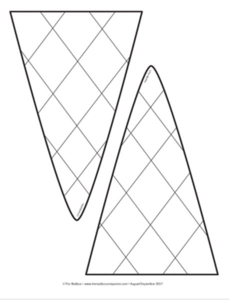 Рожок для мороженого шаблон