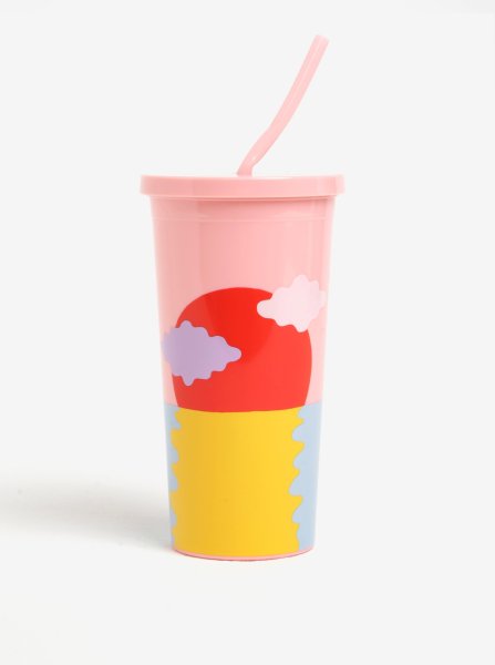 Стакан с трубочкой