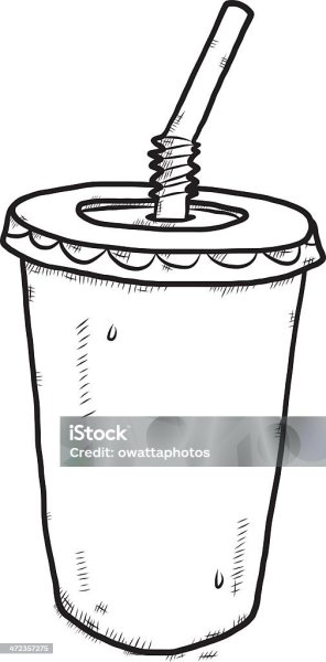 Стакан с трубочкой