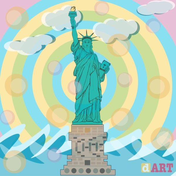 Статуя свободы Нью-Йорк вектор