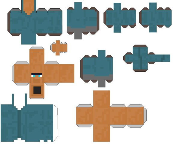 Объемные фигурки из МАЙНКРАФТА