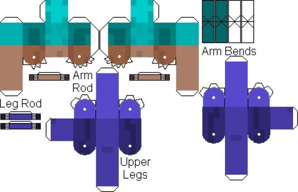 Бумажный Стив из МАЙНКРАФТА