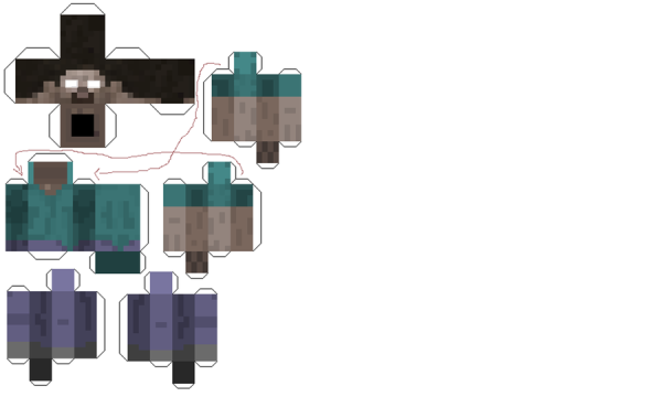 Паперкрафт майнкрафт Стив