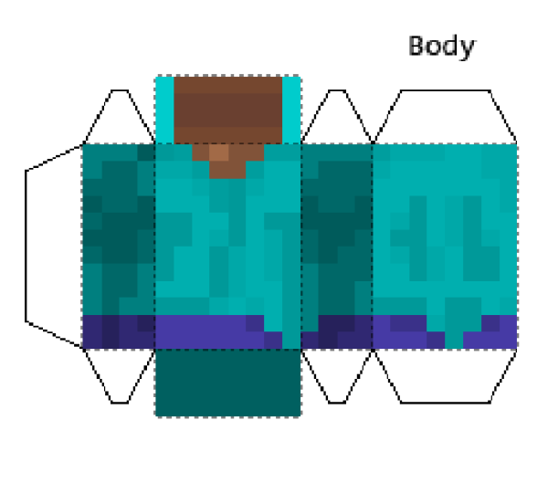 Паперкрафт майнкрафт Стив