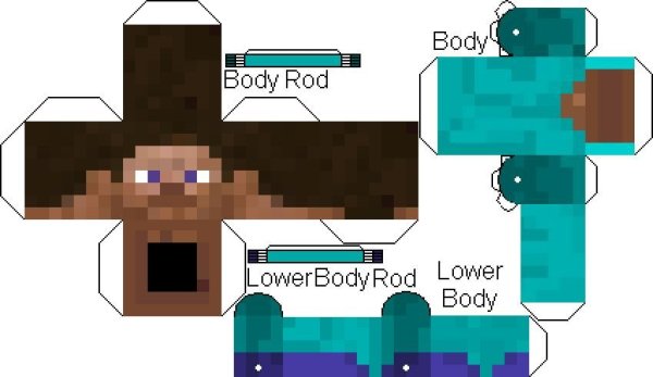 Стив из МАЙНКРАФТА из бумаги