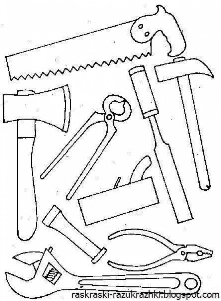 Инструменты трафареты для детей