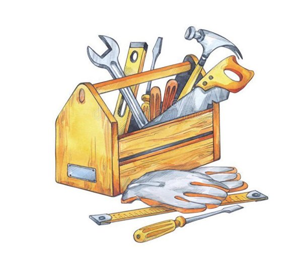 Ящик с инструментами мультяшный