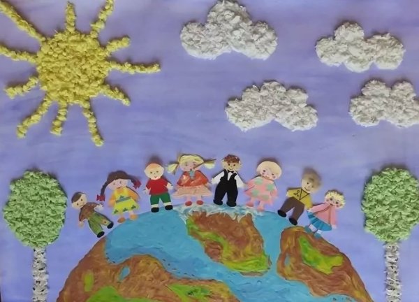 Аппликация на тему мир