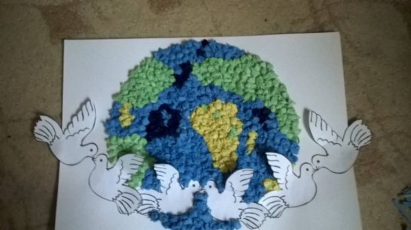 Аппликация на тему мир