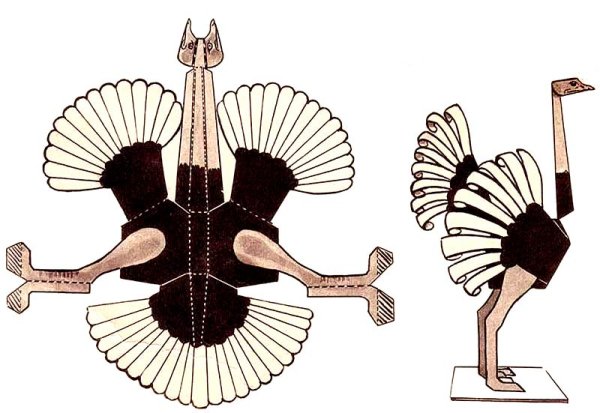 Поделка страус