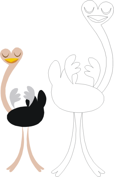 Поделка страус