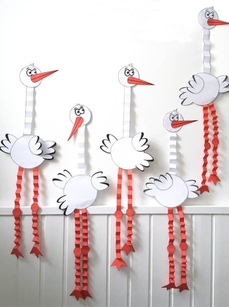 Поделка Аист из бумаги