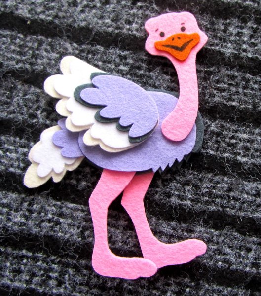 Аппликация страус