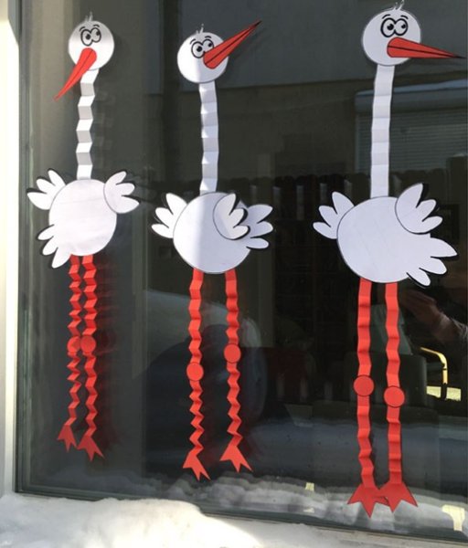 Поделка Аист из бумаги