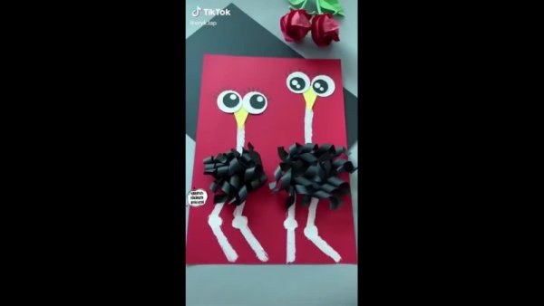 Аппликация страусенок в подготовительной группе